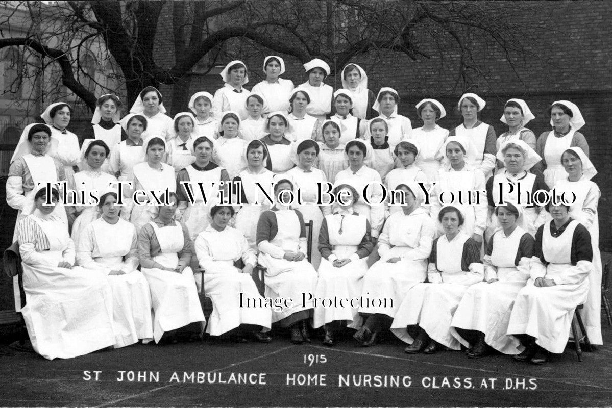 DU 224 - St John Ambulance Home Nursing Class, Durham 1915