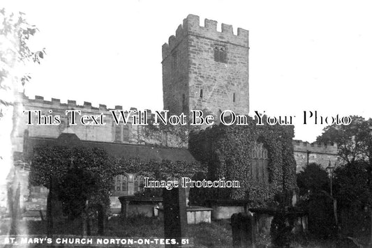 DU 2254 - St Marys Church, Norton On Tees, County Durham c1914