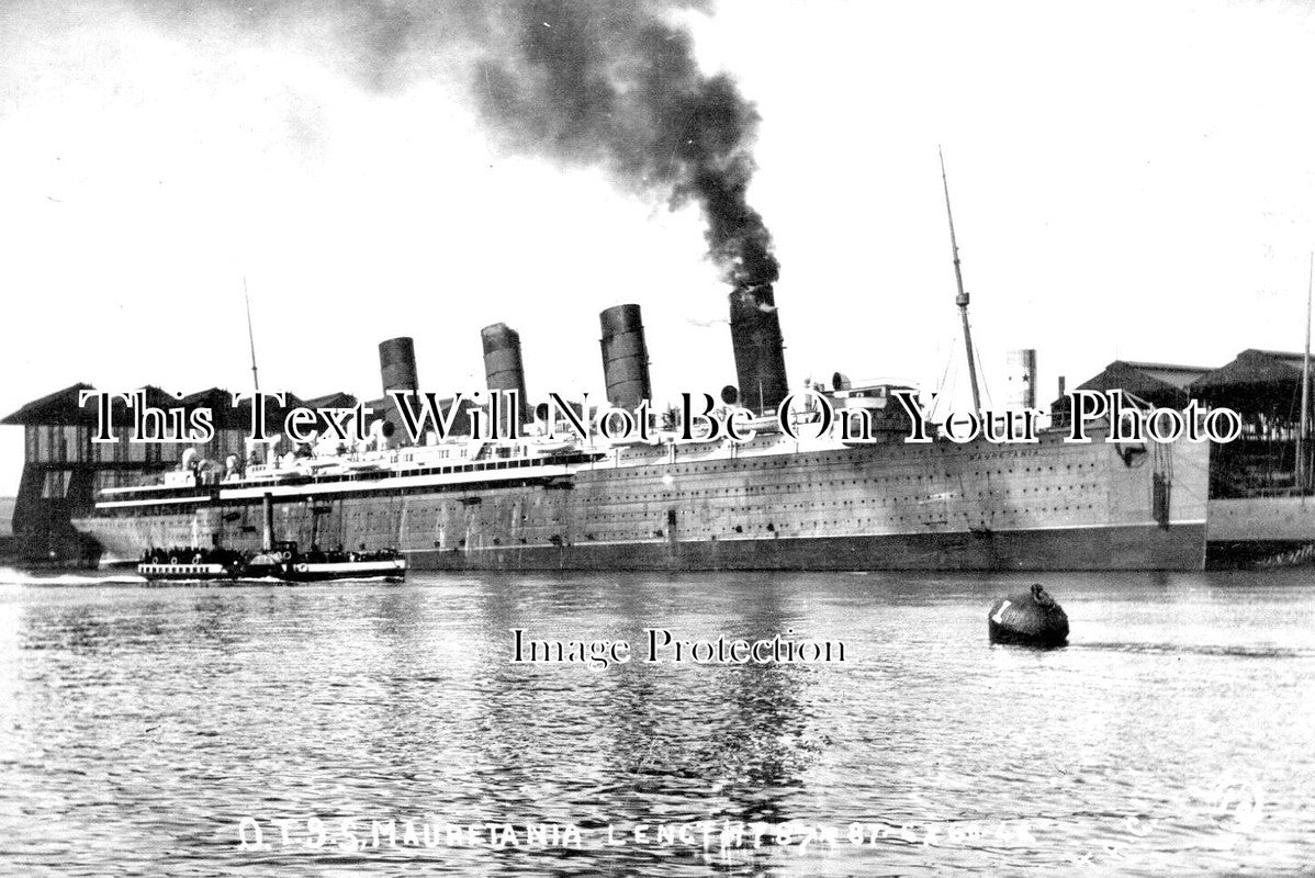 DU 2286 - SS Mauretania Ship, Wallsend, County Durham c1906