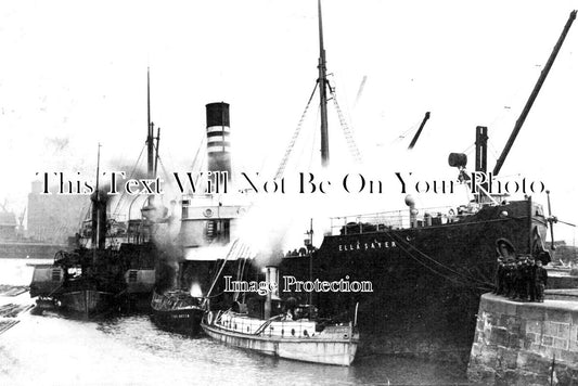 DU 2304 - Sunderland Harbour Fire, SS Ella Sayer, County Durham 1907