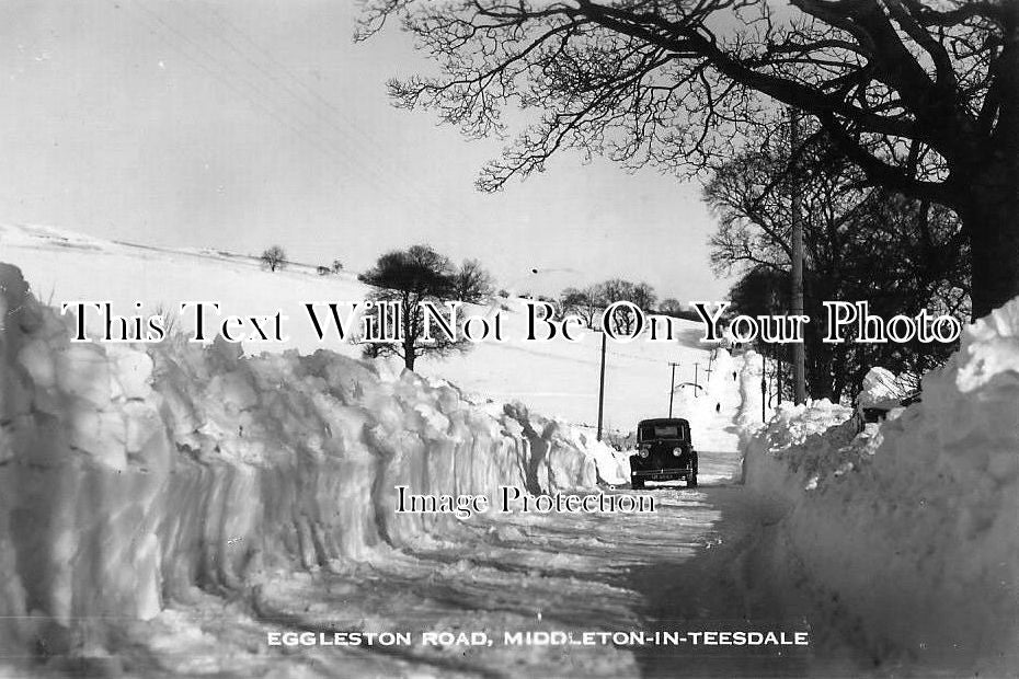 DU 233 - Deep Snow In Eggleston Road, Middleton-In-Teesdale, County Durham 1947