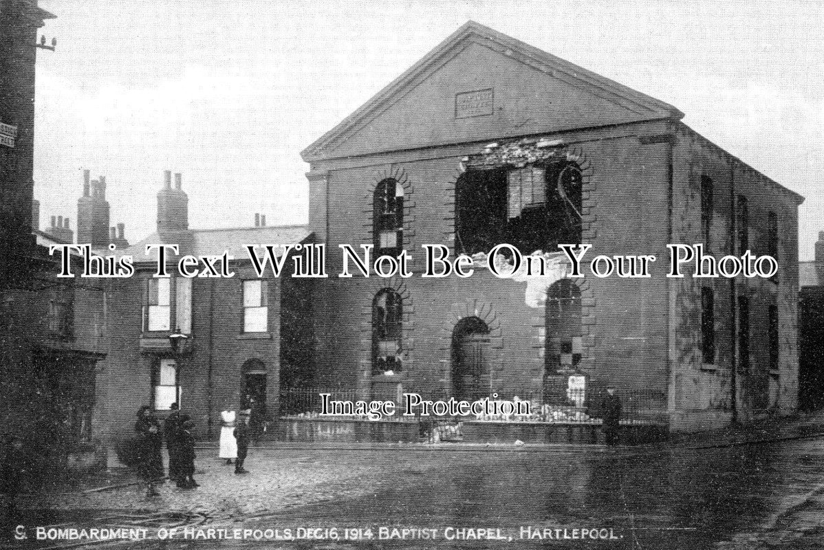 DU 2389 - Bombardment Of Hartlepool, Baptist Chapel, County Durham 1914 WW1