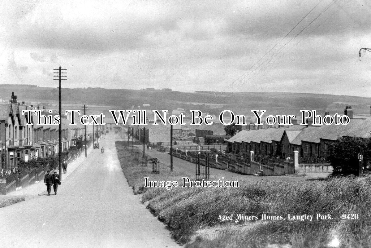 DU 2555 - Aged Miners Homes, Langley Park, County Durham c1931