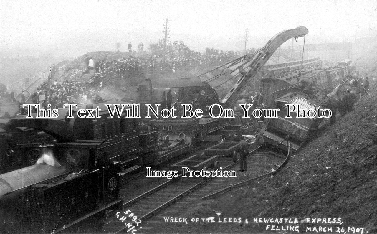 DU 2564 - Leeds & Newcastle Express Railway Accident, Felling 1907