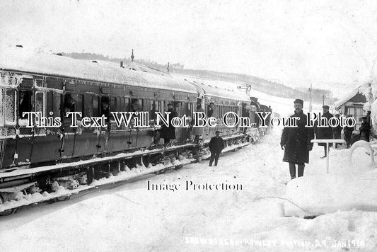 DU 2570 - Winter At Rowley Railway Station, County Durham 1910