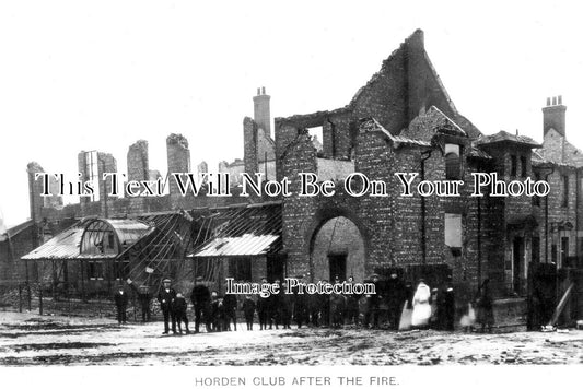 DU 2588 - Horden Club After The Fire, Peterlee, Easington, Sunderland c1910