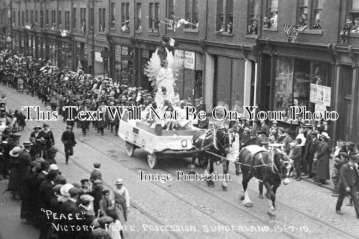 DU 2657 - Victory Peace Procession, Sunderland, County Durham 1919 WW1