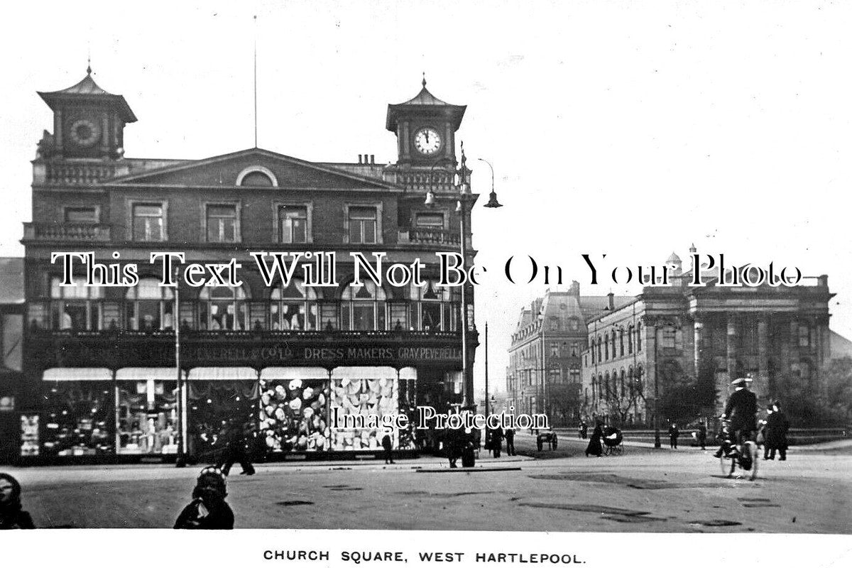 DU 2737 - Church Square, West Hartlepool, County Durham c1919