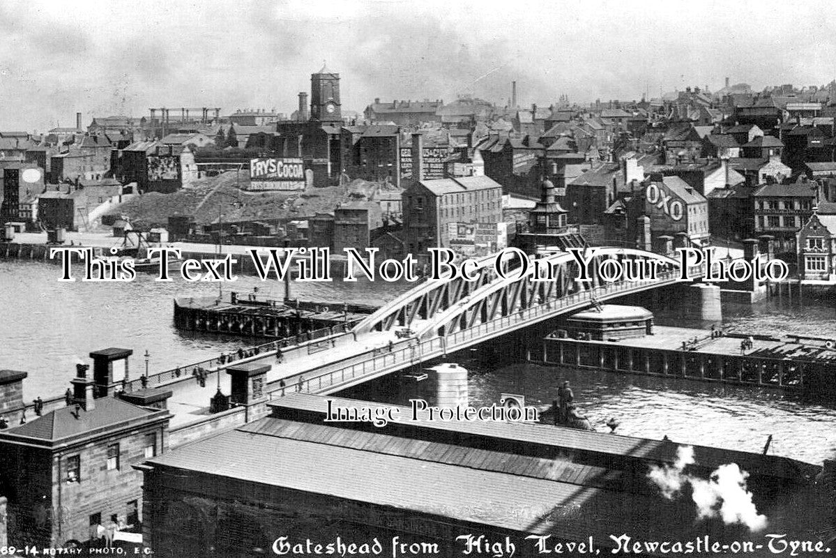 DU 2744 - Gateshead From High Level Bridge, Newcastle, Gateshead