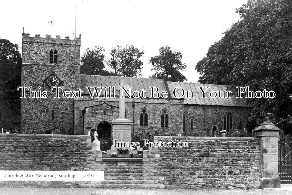 DU 2750 - Church & War Memorial, Stanhope, County Durham