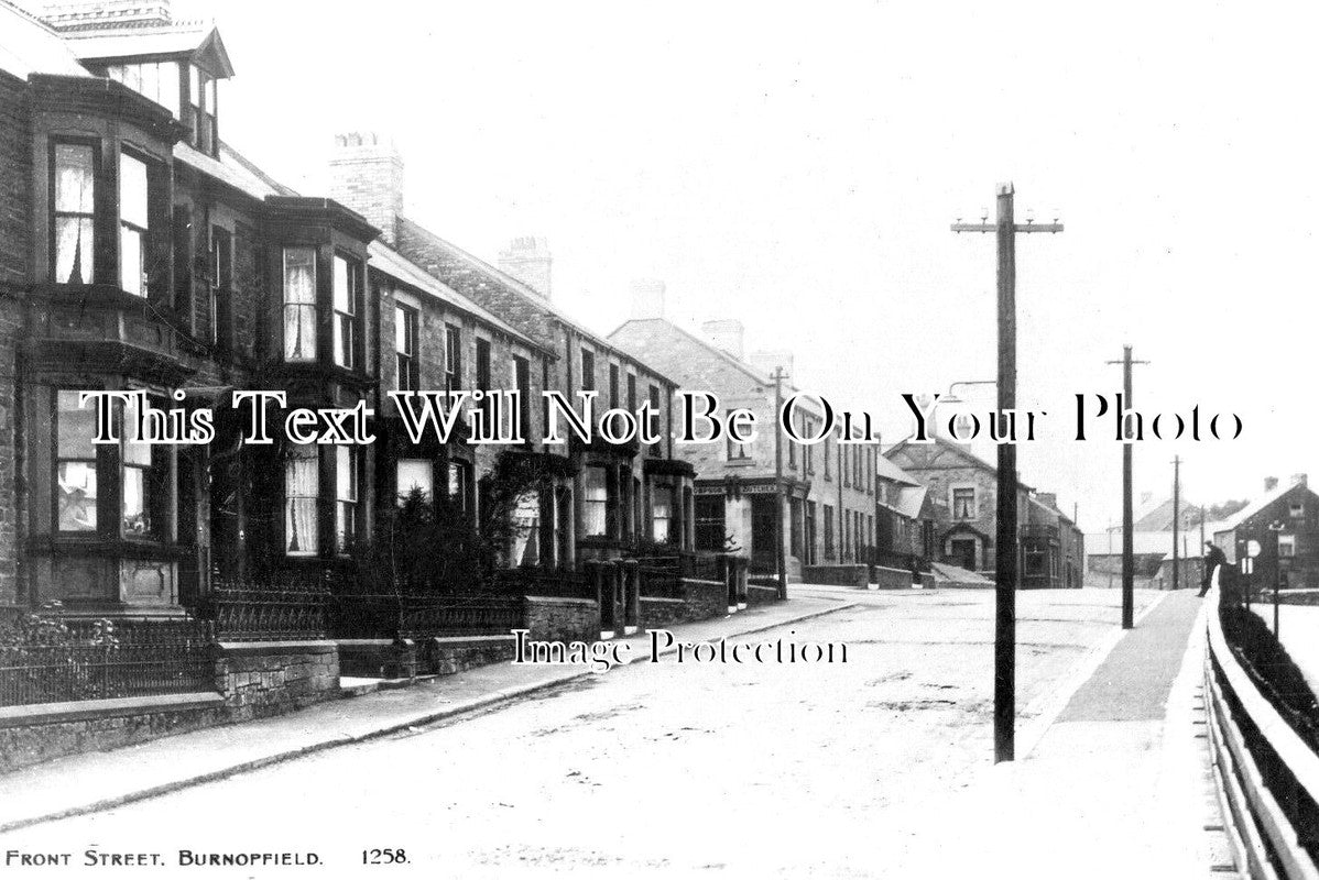 DU 2772 - Front Street, Burnopfield, Rowlands Gill, County Durham c1922