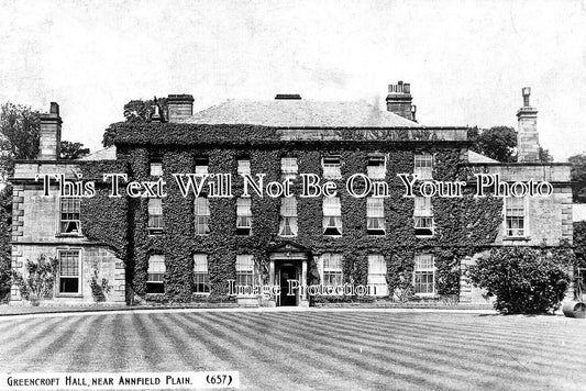 DU 2821 - Greencroft Hall Near Annfield Plain, County Durham c1912