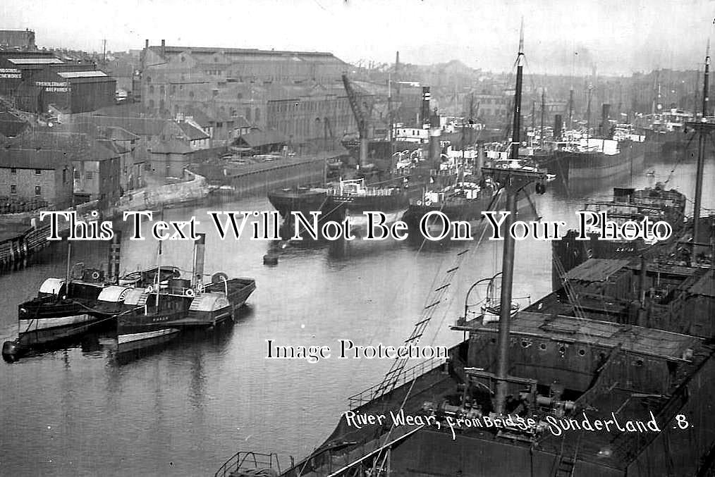 DU 2846 - The River Wear, Sunderland, County Durham c1917