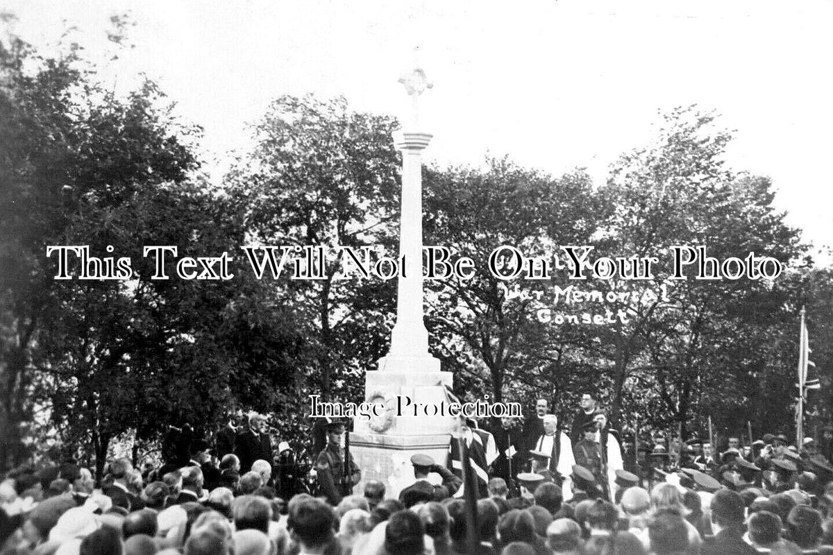 DU 2863 - Unveiling Consett War Memorial, County Durham WW1