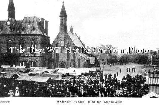 DU 2880 - Market Place, Bishop Auckland, County Durham c1926