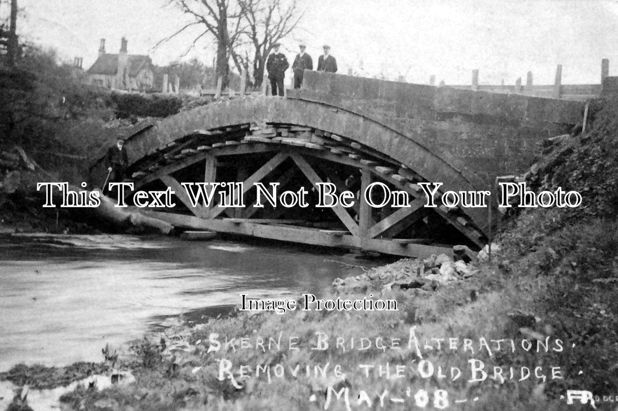 DU 342 - Skerne Bridge Alterations, Removing The Old Bridge, Darlington, County Durham 1908