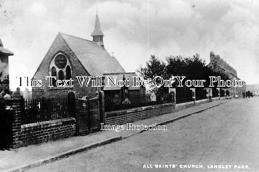 DU 356 - All Saints Church, Langley Park, County Durham c1917