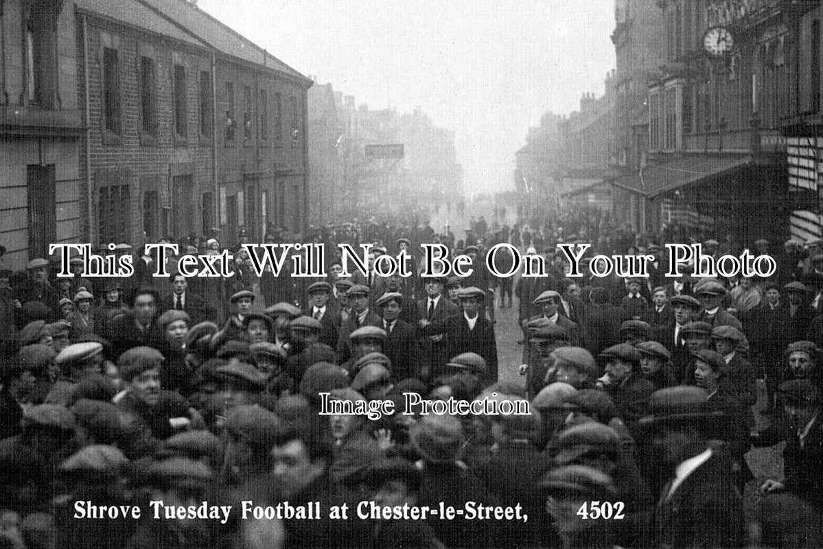 DU 398 - Football, Shrove Tuesday, Chester Le Street, County Durham