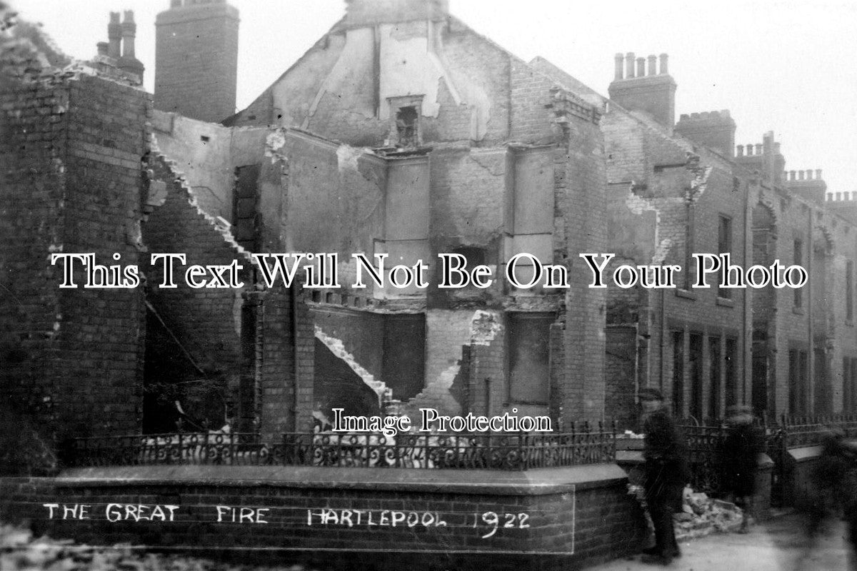 DU 428 - Great Fire, Hartlepool, County Durham c1922