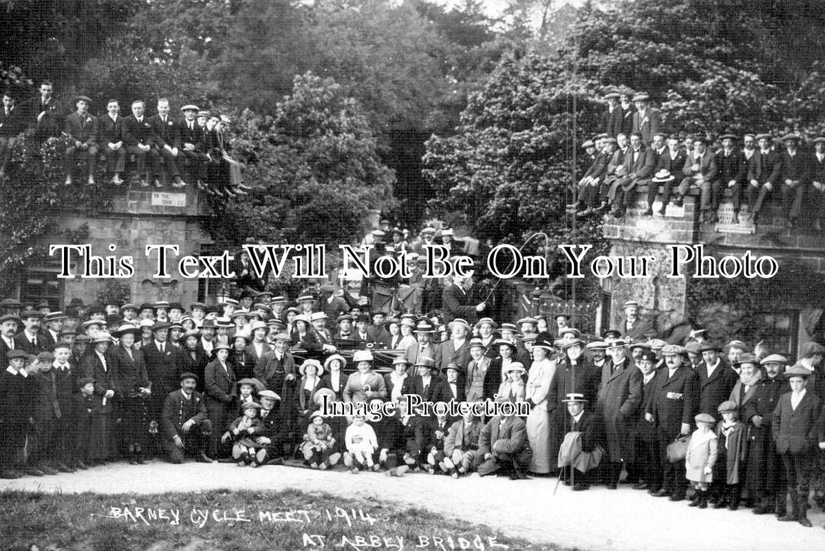 DU 448 - Barney Cycle Meet At Abbey Bridge, Barnard Castle, County Durham 1914