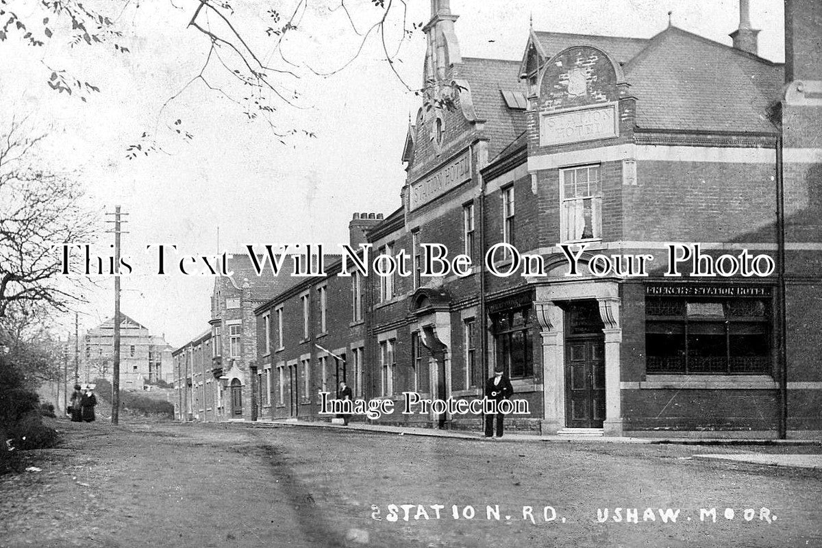 DU 52 - Station Road, Ushaw Moor, County Durham c1905