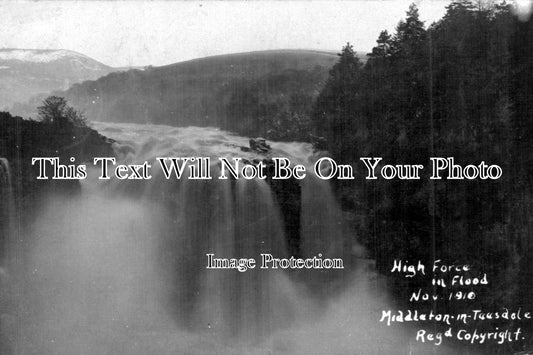 DU 532 - High Force In Flood, Middleton In Teesdale, County Durham Nov 1910