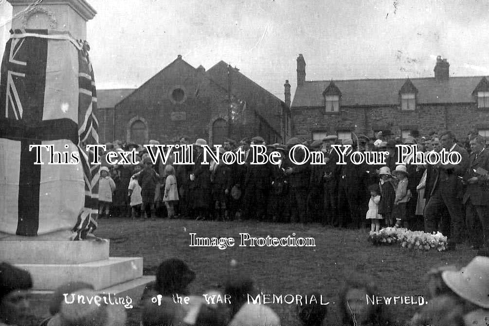 DU 539 - Unveiling Of The War Memorial, Newfield, Bishop Auckland, County Durham