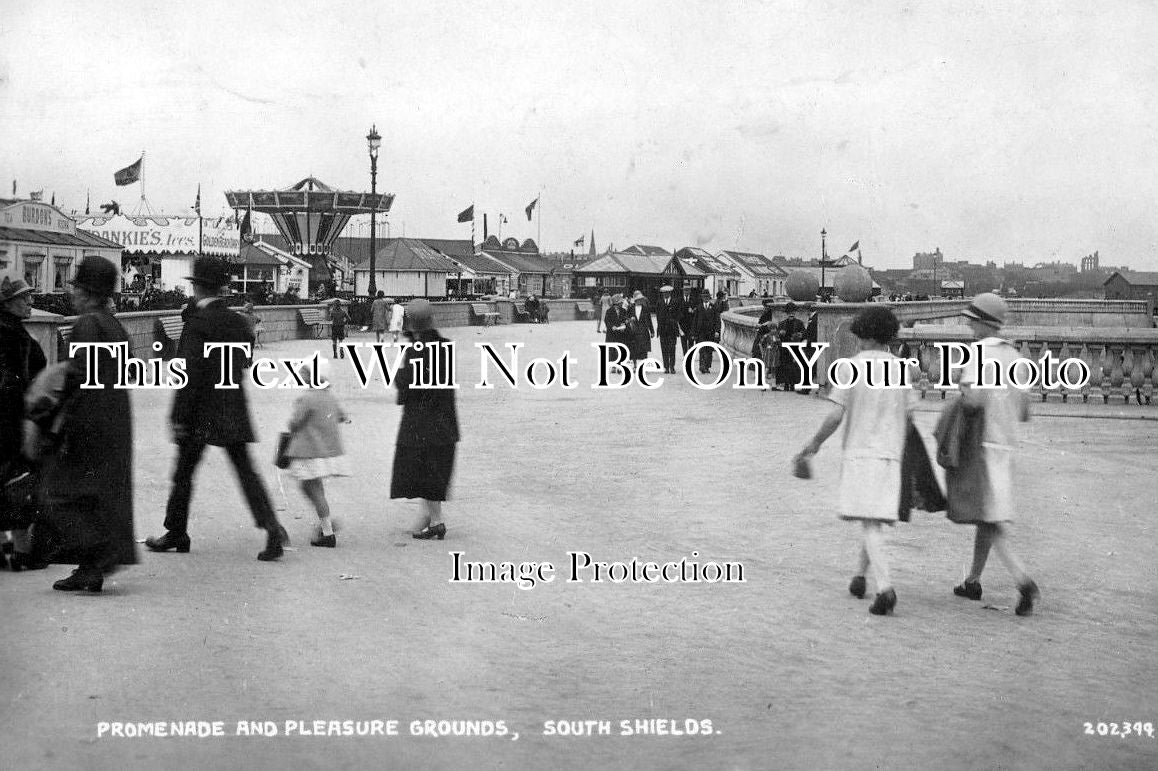 DU 548 - Promenade & Pleasure Gardens, South Shields, County Durham c1929