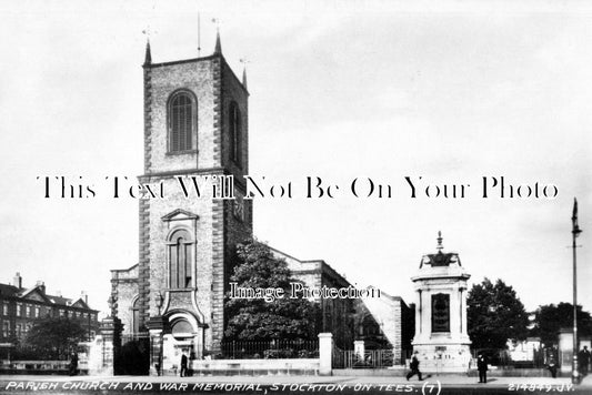 DU 561 - Parish Church & War Memorial, Stockton On Tees, County Durham