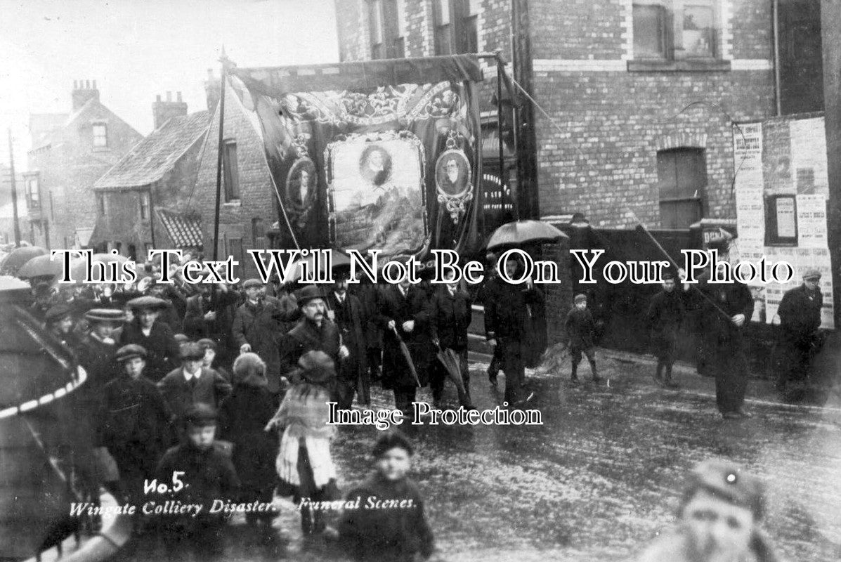 DU 581 - Funeral Services, Wingate Colliery Disaster, County Durham ...
