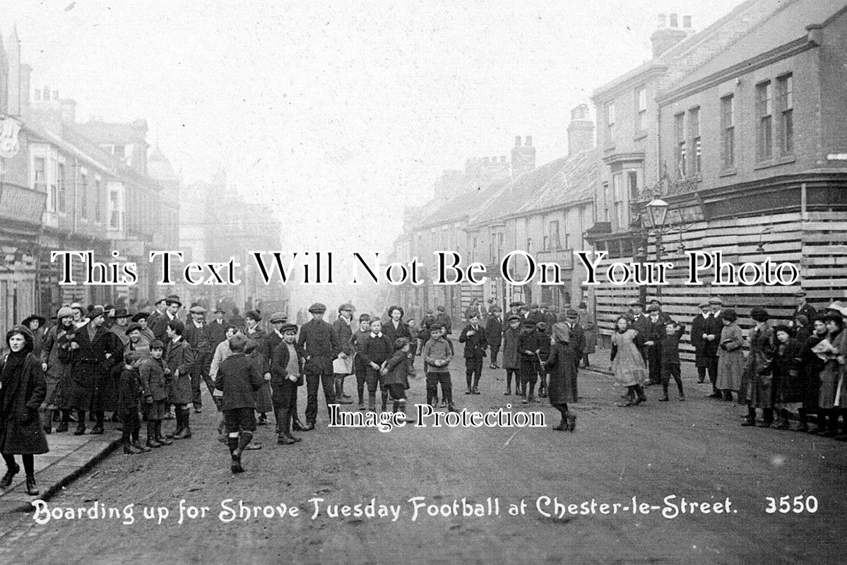 DU 602 - Boarding Up For Shrove Tuesday Football, Chester Le Street, County Durham