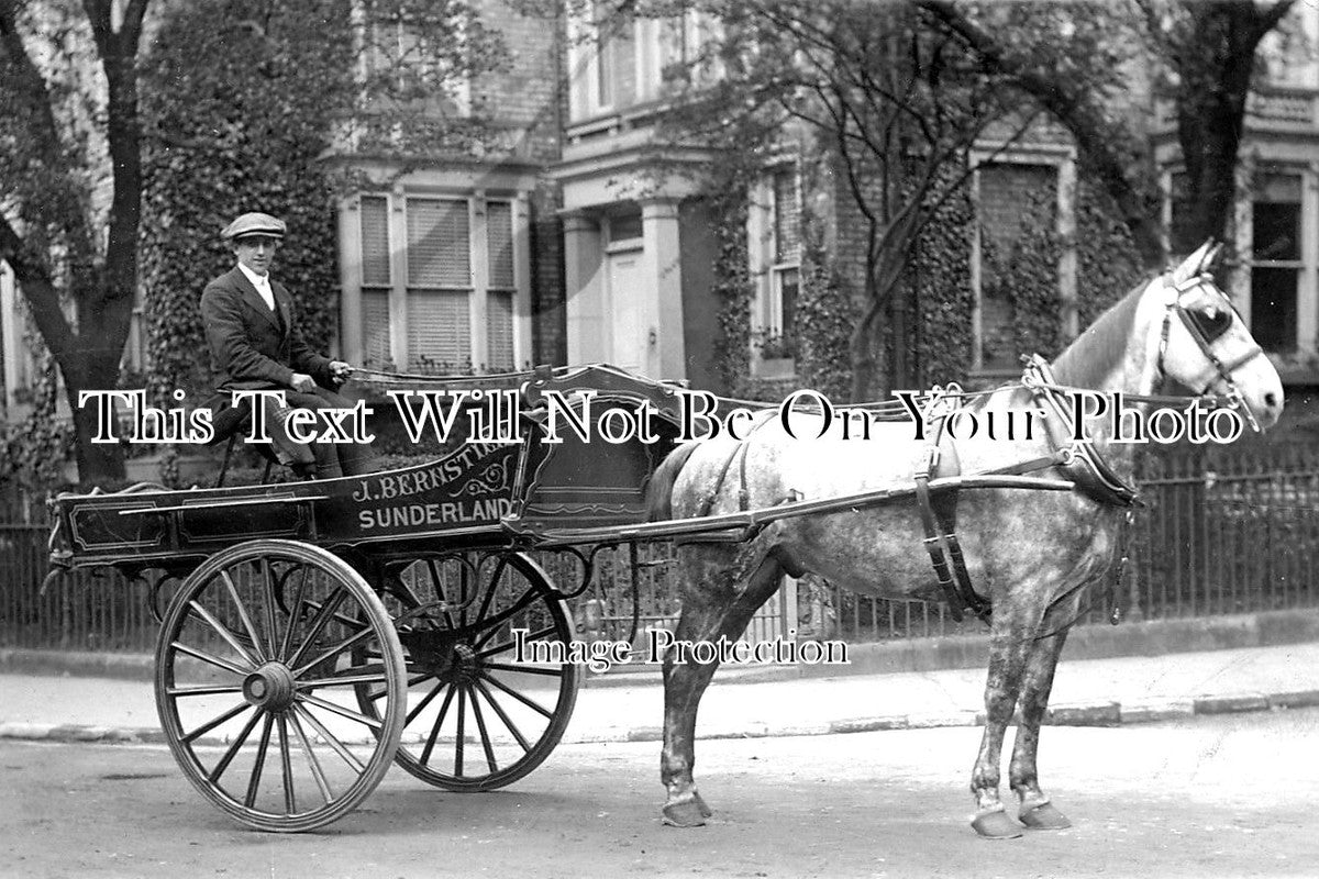 DU 672 - J Bernstien Horse & Carriage, Sunderland, County Durham c1913