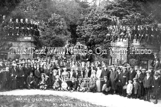 DU 736 - Barney Cycle Meet At Abbey Bridge, Barnard Castle, County Durham c1914