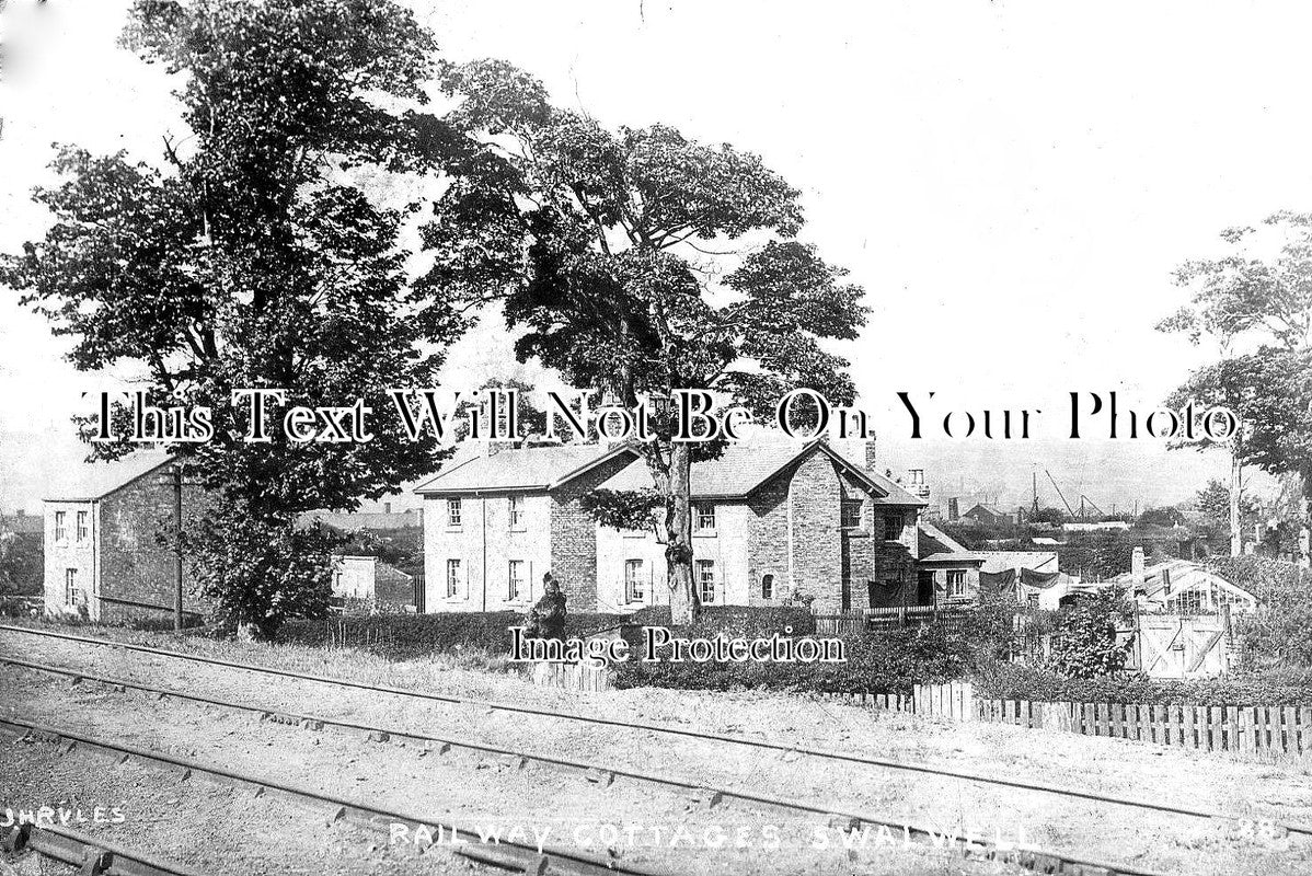 DU 793 - Railway Cottages, Swalwell, Whickham, Gateshead, County Durham c1912