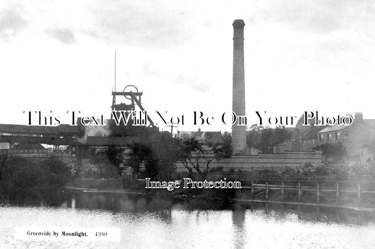 DU 799 - Greenside Colliery By Moonlight, Ryton, Gateshead, County Dur ...