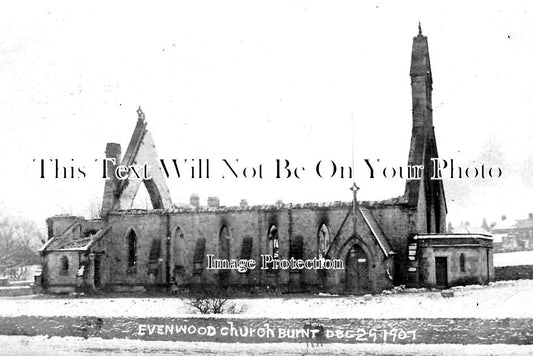 DU 857 - Evenwood Fire Damaged Church, County Durham 1907