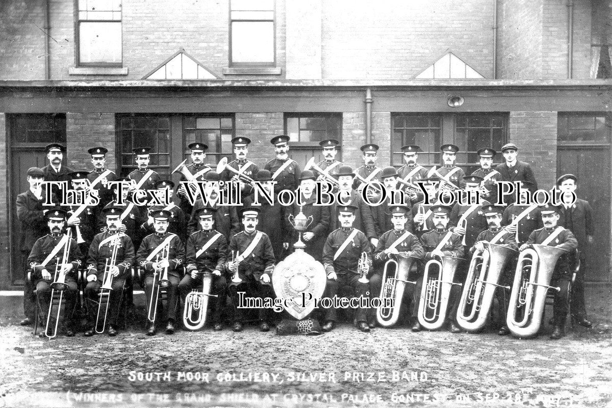 DU 859 - South Moor Colliery Silver Prize Band, Stanley, County Durham c1907