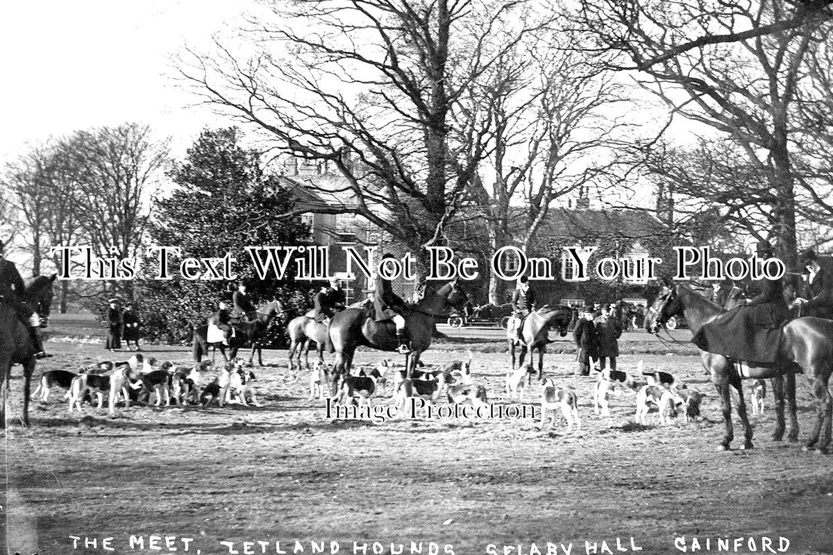 DU 899 - The Meet Of The Zetland Hounds, Selaby Hall, Gainford, Durham 1908