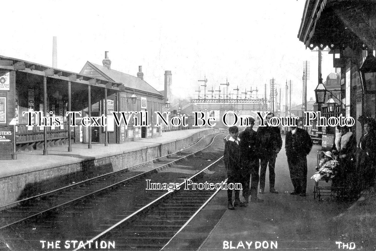 DU 918 - Blaydon Railway Station, Blaydon On Tyne, Gateshead, Durham c1907