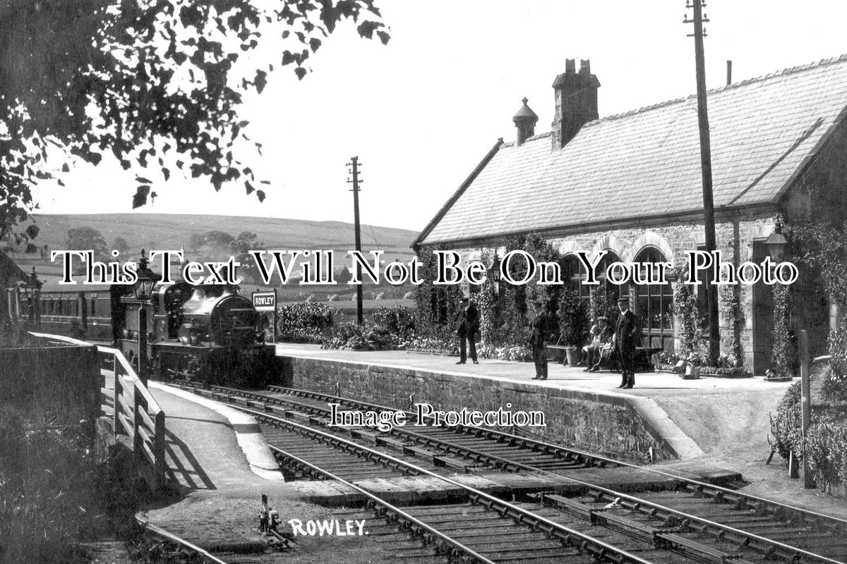 DU 926 - Rowley Railway Station, Castleside, Consett, County Durham c1927