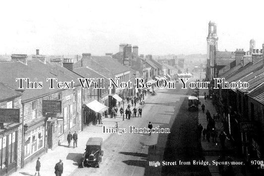 DU 944 - High Street From Bridge, Spennymoor, County Durham c1934