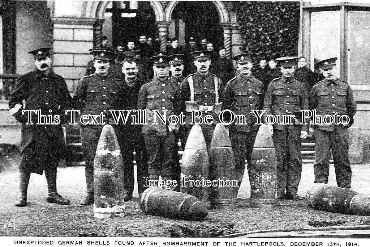 DU 95 - Unexploded German Shells Bombardment of Hartlepool, Durham, 19 ...