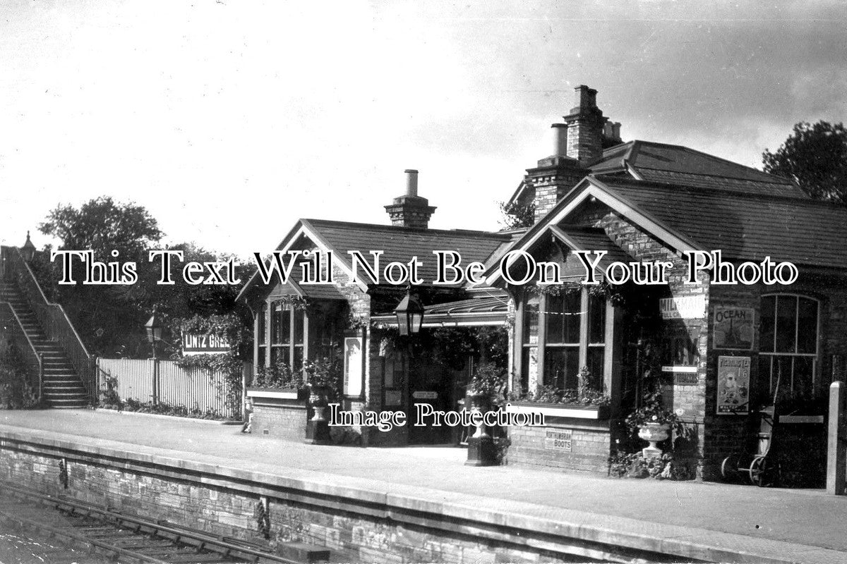 DU 969 - Lintz Green Railway Station, Rowlands Gill, Gateshead, County Durham c1910