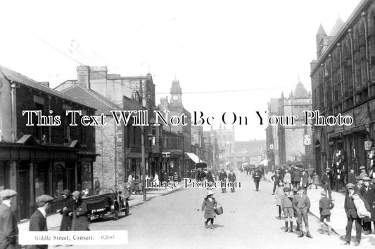 DU 979 - Middle Street, Consett, County Durham c1928