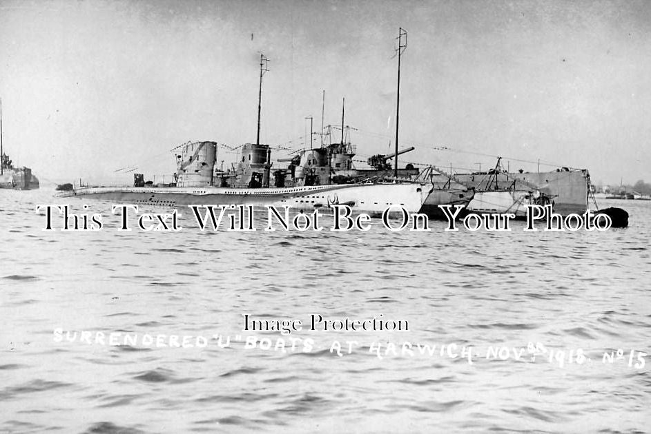 ES 1036 - Surrendered WW1 German U Boats, Submarines, Harwich, Essex Nov 1918