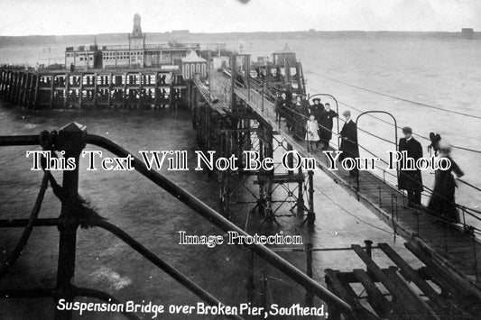 ES 1165 - Suspension Bridge Over Broken Pier, Southend, Essex