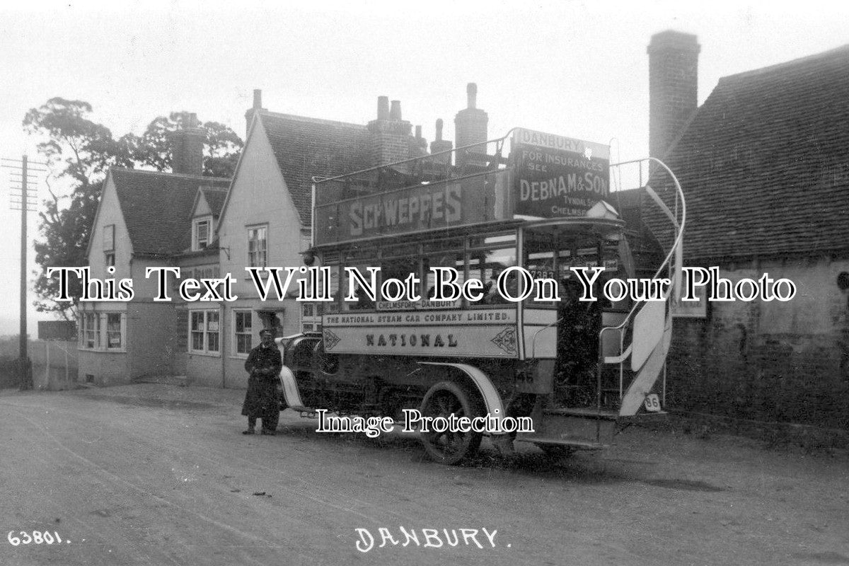 ES 1187 - National Bus At Danbury, Essex c1916