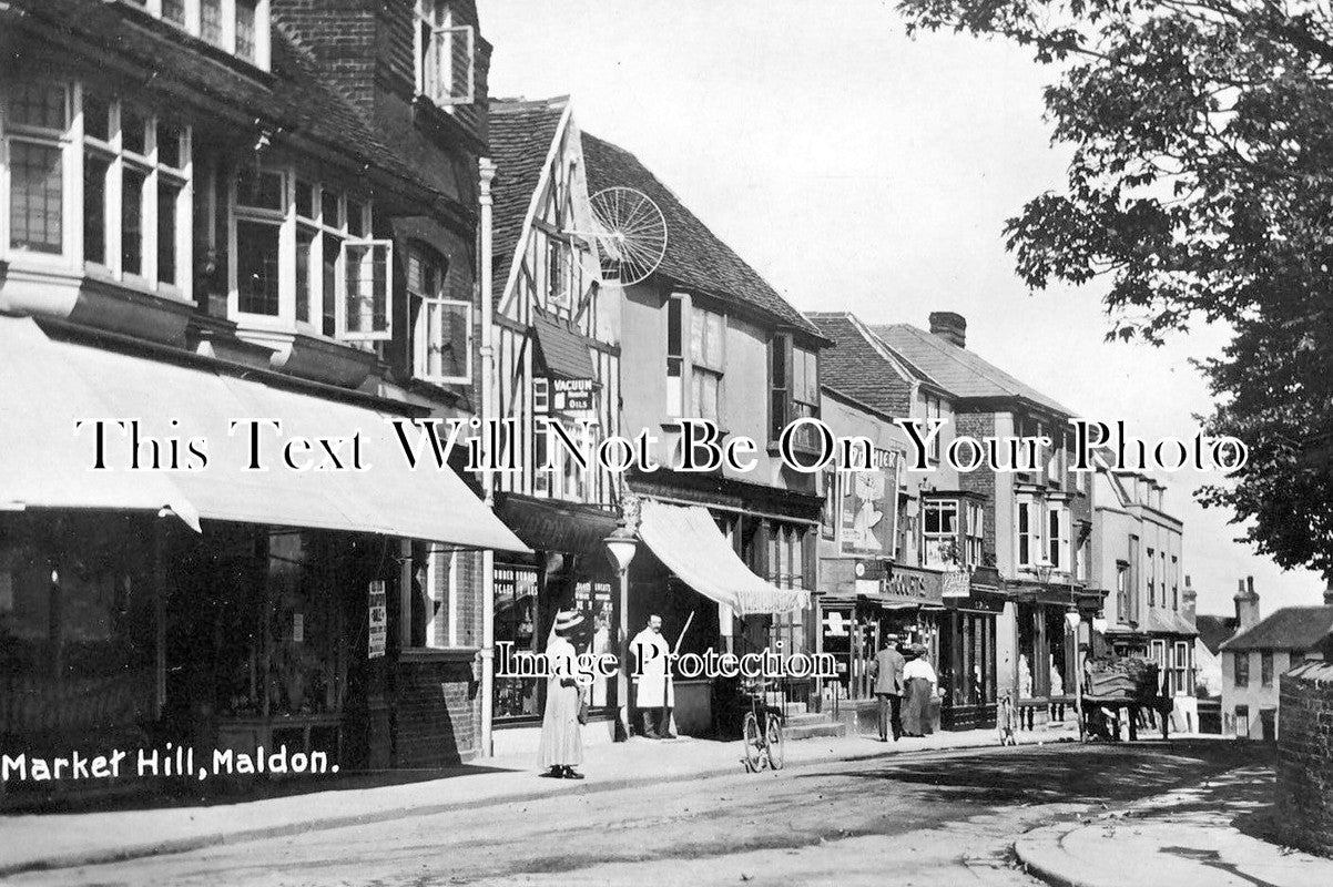 ES 1295 - Market Hill, Maldon, Essex c1908