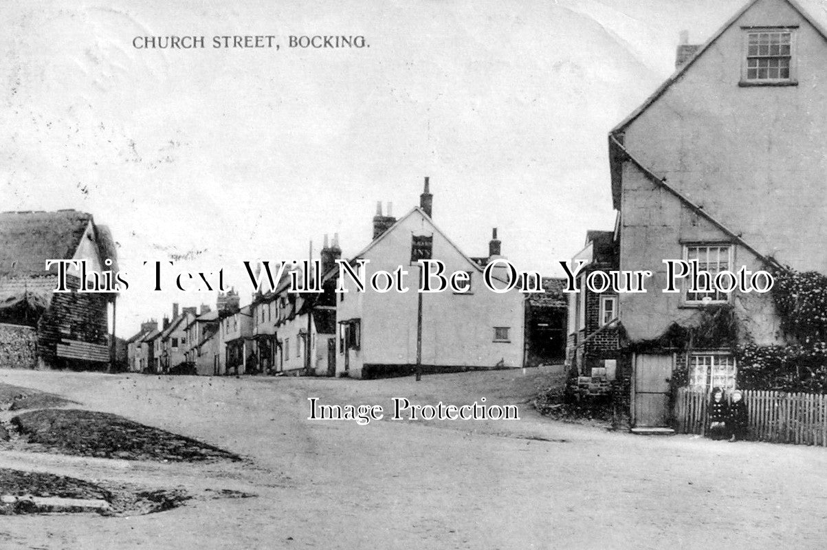 ES 1441 - The Black Boy Inn & Church Street, Bocking, Braintree, Essex c1906