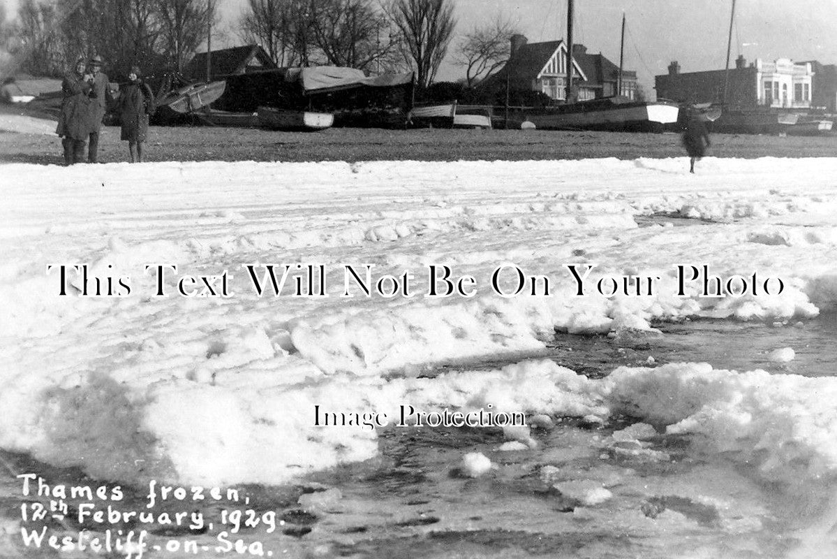 ES 1471 - The Frozen Thames, Westcliff On Sea, Essex 1929